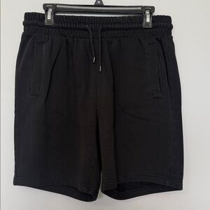 H&M Black Elastic-Waist Athletic lightweight sweat Shorts